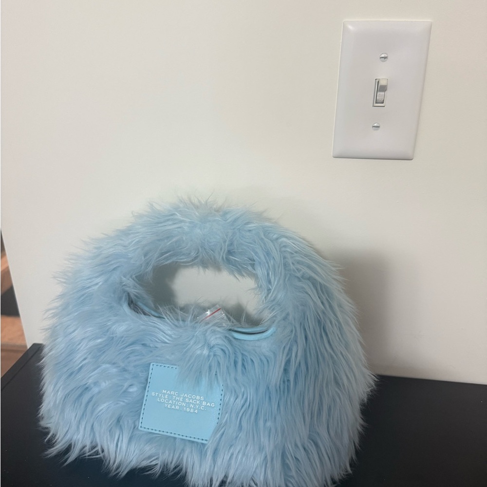 Marc Jacobs Sky Blue Faux Fur Bag - Picture 2 of 3